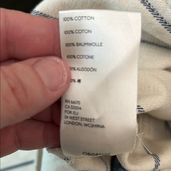 Anthropologie Navy and Cream Striped Jumpsuit - Picture 15 of 15